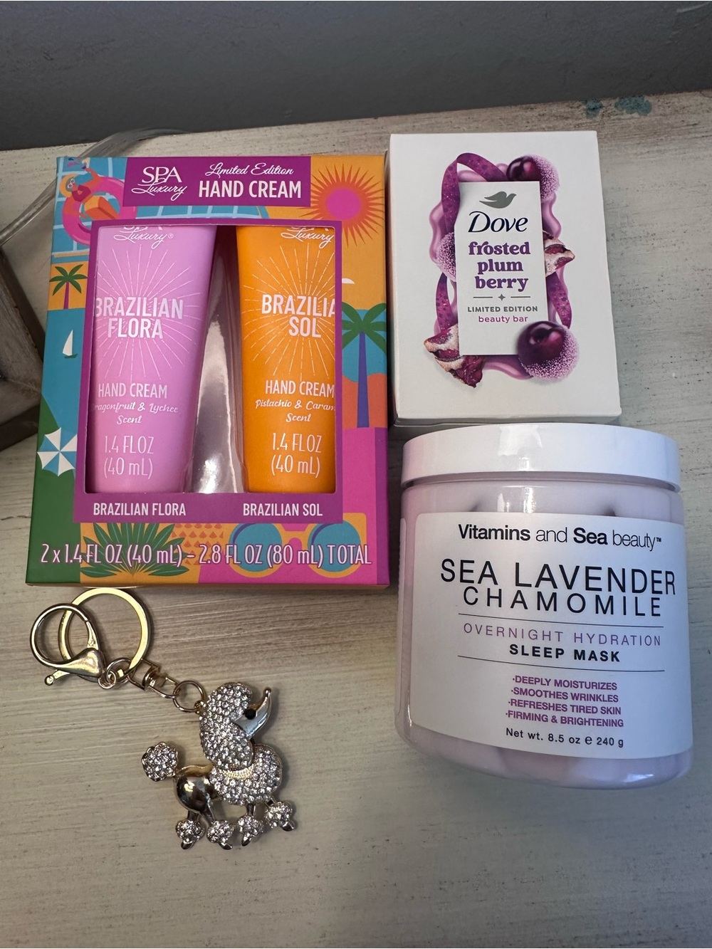 Victoria’s Secret Metallic Tote Bag with Beauty Bundle (10 items total) - Picture 3 of 5